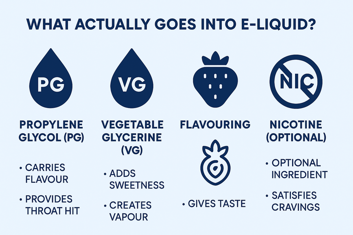 What Actually Goes Into E-Liquid? Breaking Down the Ingredients  Vapeology