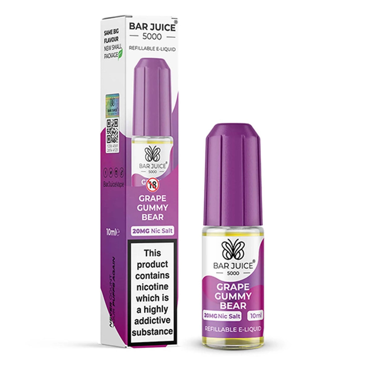 Nic Salts Grape Gummy Bear / 5mg Bar Juice 5000 Nic Salts