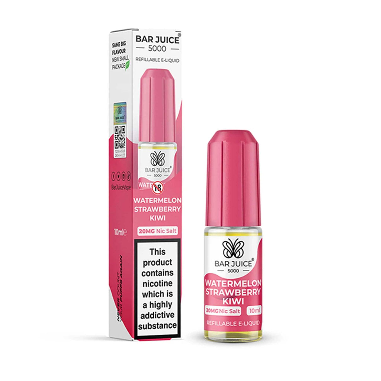 Nic Salts Watermelon Strawberry Kiwi / 5mg Bar Juice 5000 Nic Salts