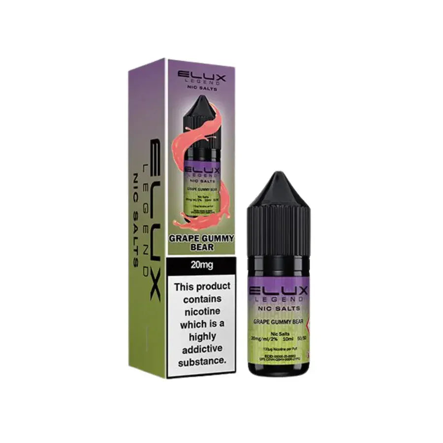 Grape Gummy Bear Nic Salt By Elux Legend 10ml E-liquid