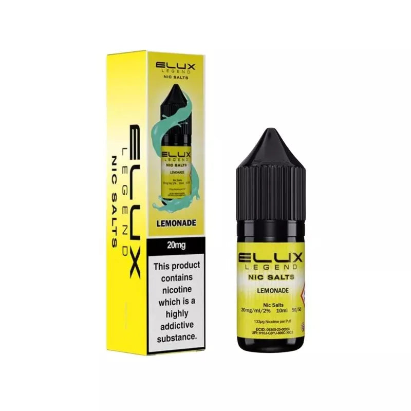 10ml Eliquids 10MG Lemonade Nic Salt By Elux Legend