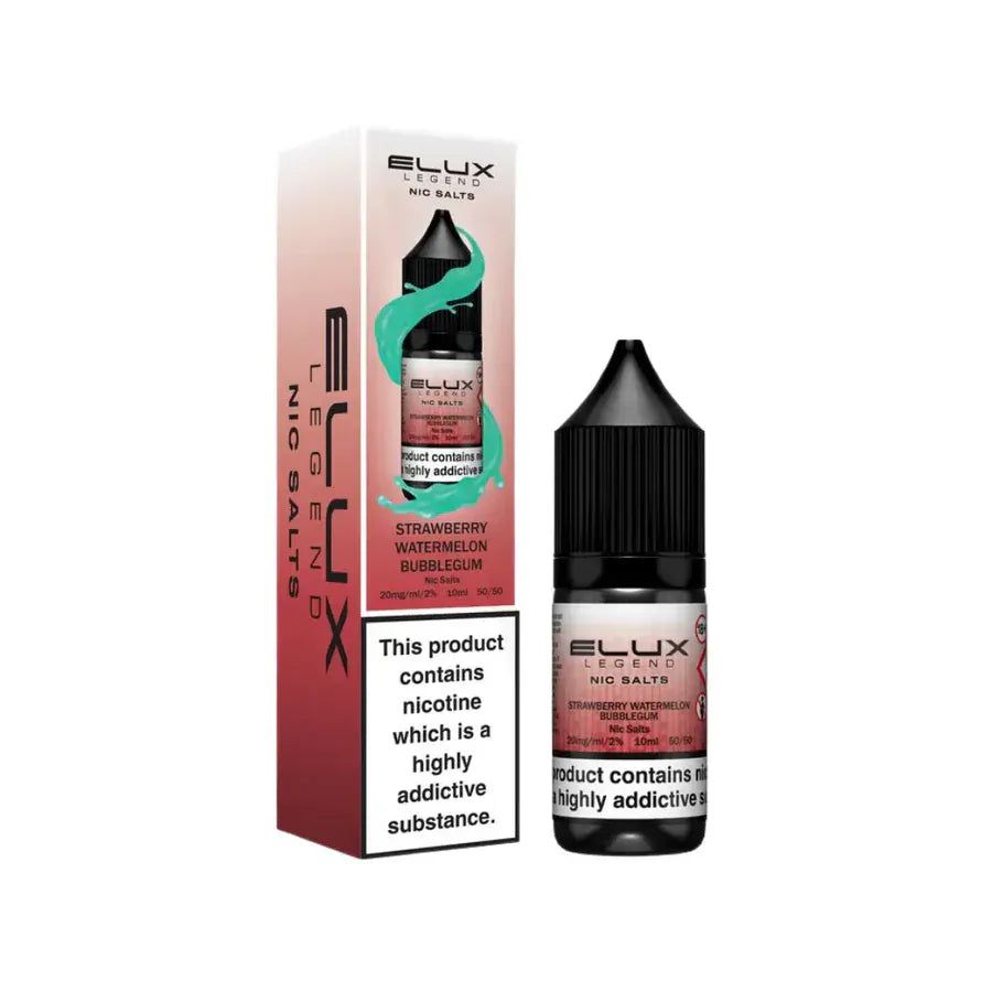 Strawberry Watermelon Bubblegum Nic Salt By Elux Legend 10ml E-liquid