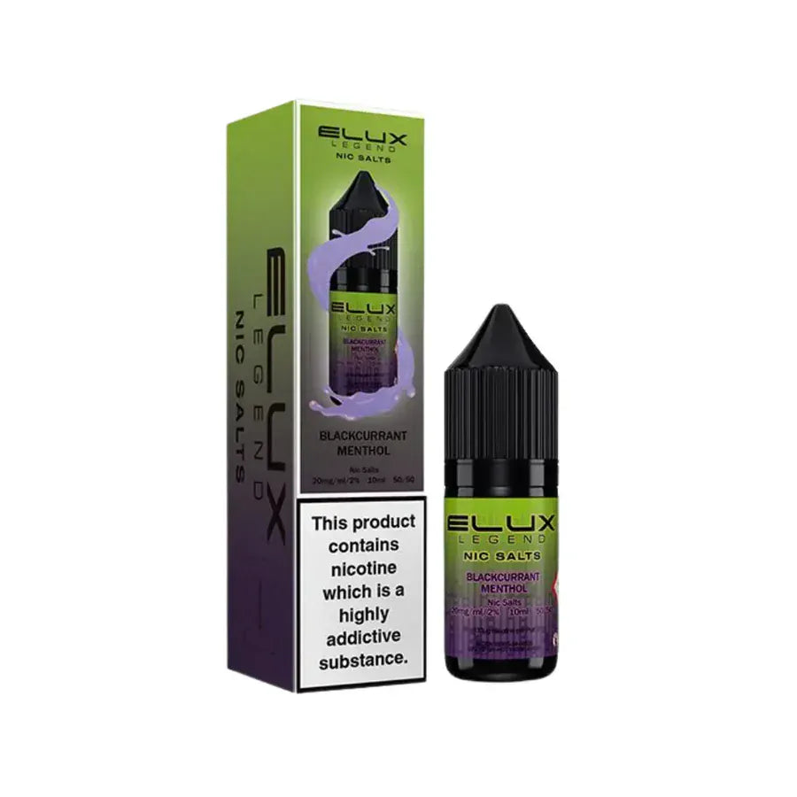 Blackcurrant Menthol Nic Salt By Elux Legend 10ml E-liquid