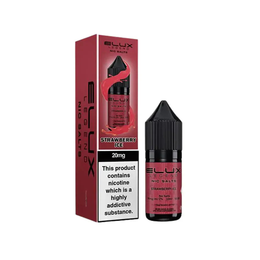 Strawberry Ice Nic Salt By Elux Legend 10ml E-liquid