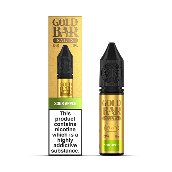 Nic Salts Sour Apple / 10mg Gold Bar Nic Salts