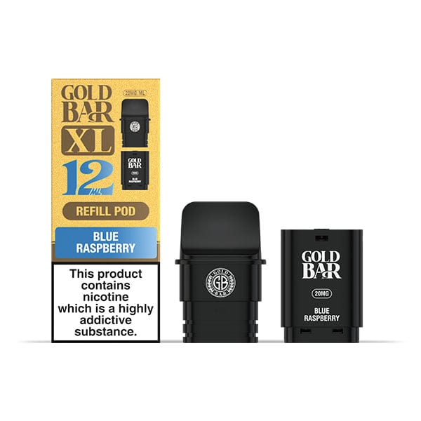 Replacement Pods Blue Raspberry Gold Bar XL Refill Kit