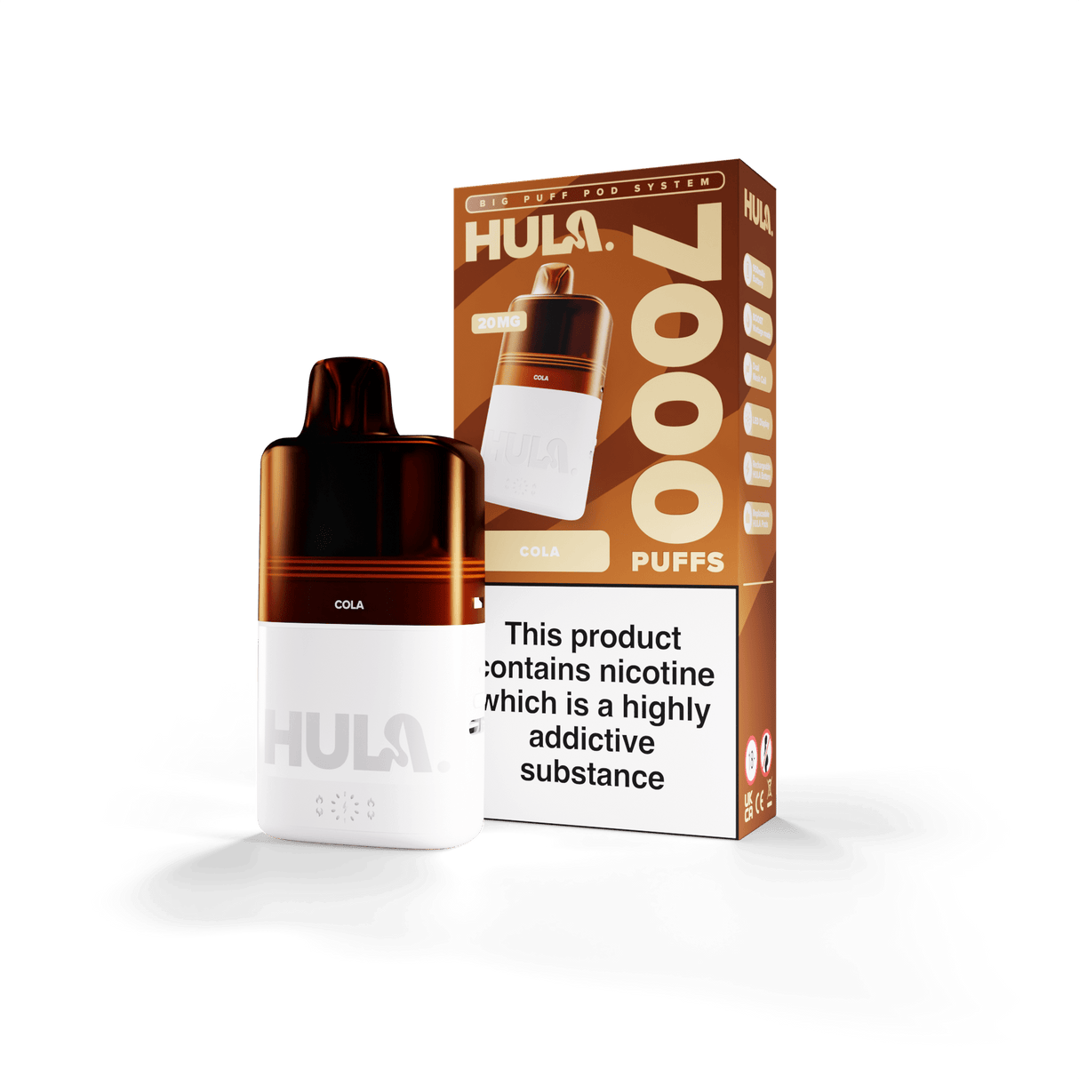 Disposable Vape Sticks Cola HULA Legal Big Puff Kit