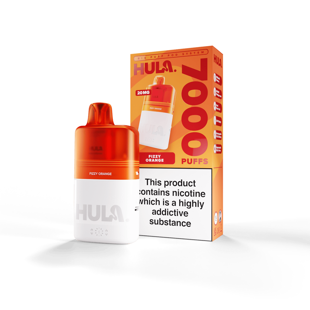 Disposable Vape Sticks Fizzy Orange( COMING SOON ) HULA Legal Big Puff Kit