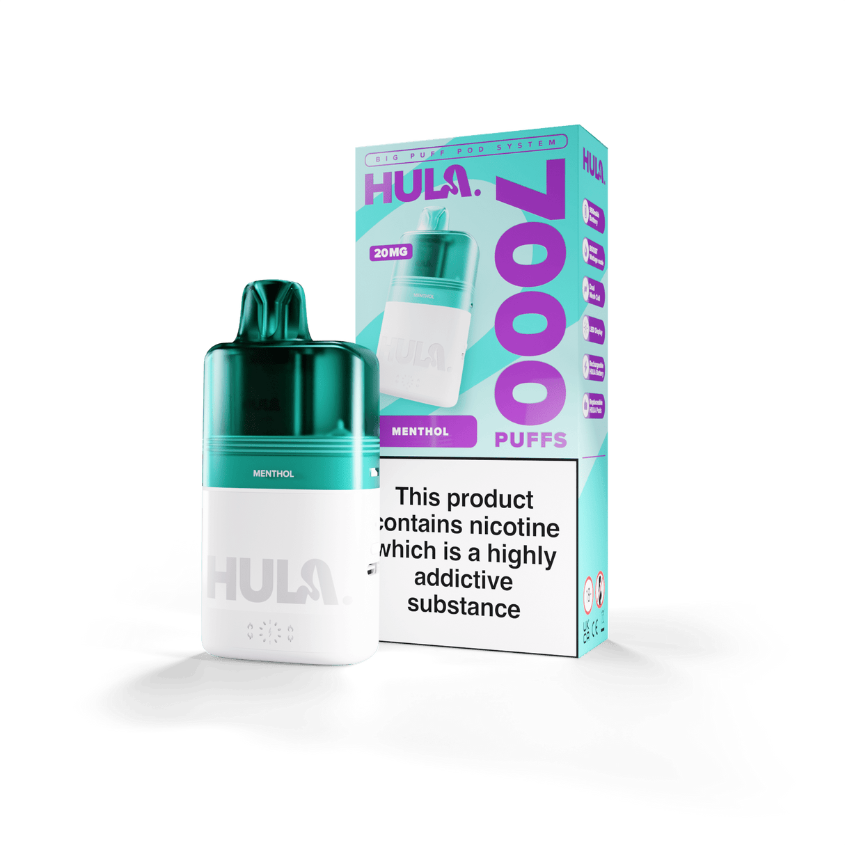 Disposable Vape Sticks Menthol HULA Legal Big Puff Kit