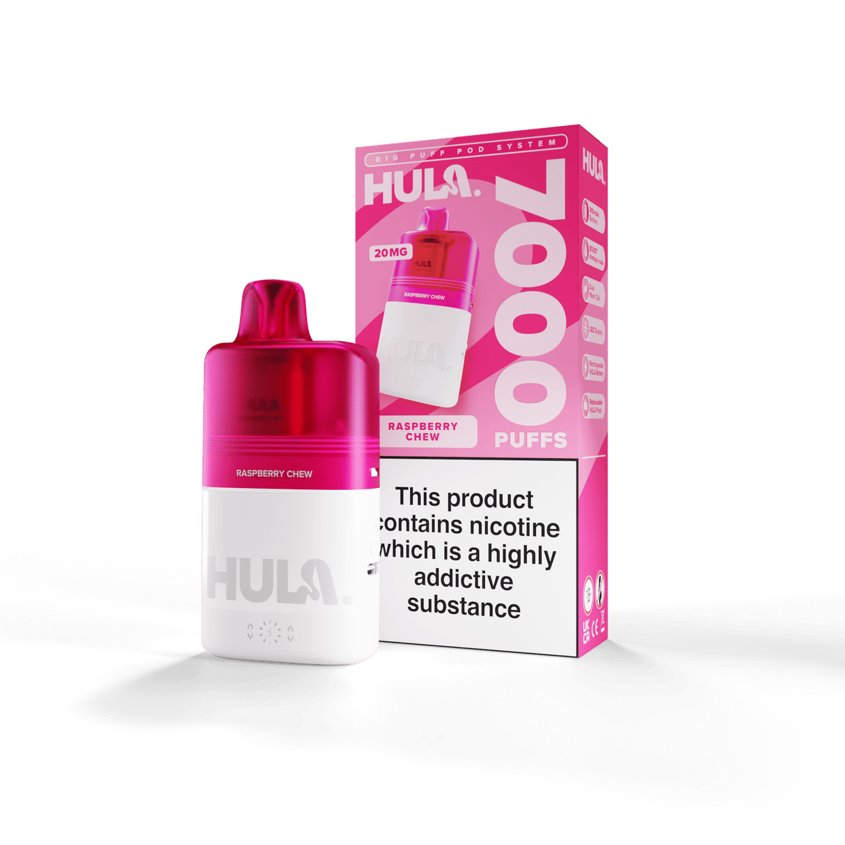 Disposable Vape Sticks Raspberry Chew( COMING SOON ) HULA Legal Big Puff Kit