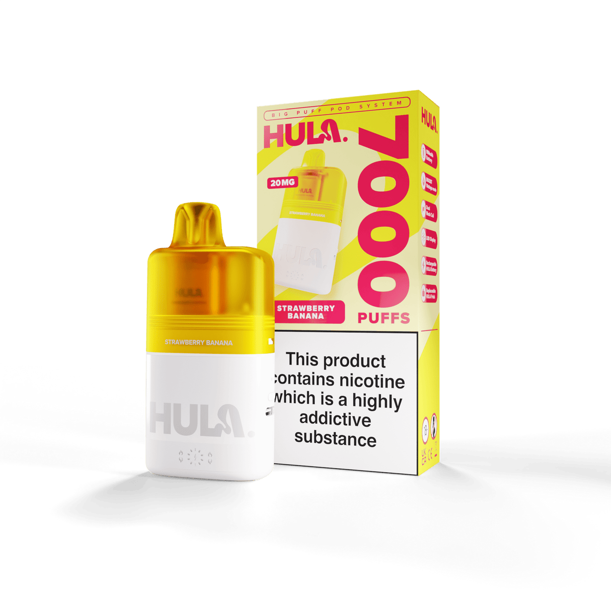 Disposable Vape Sticks Strawberry Banana( COMING SOON ) HULA Legal Big Puff Kit