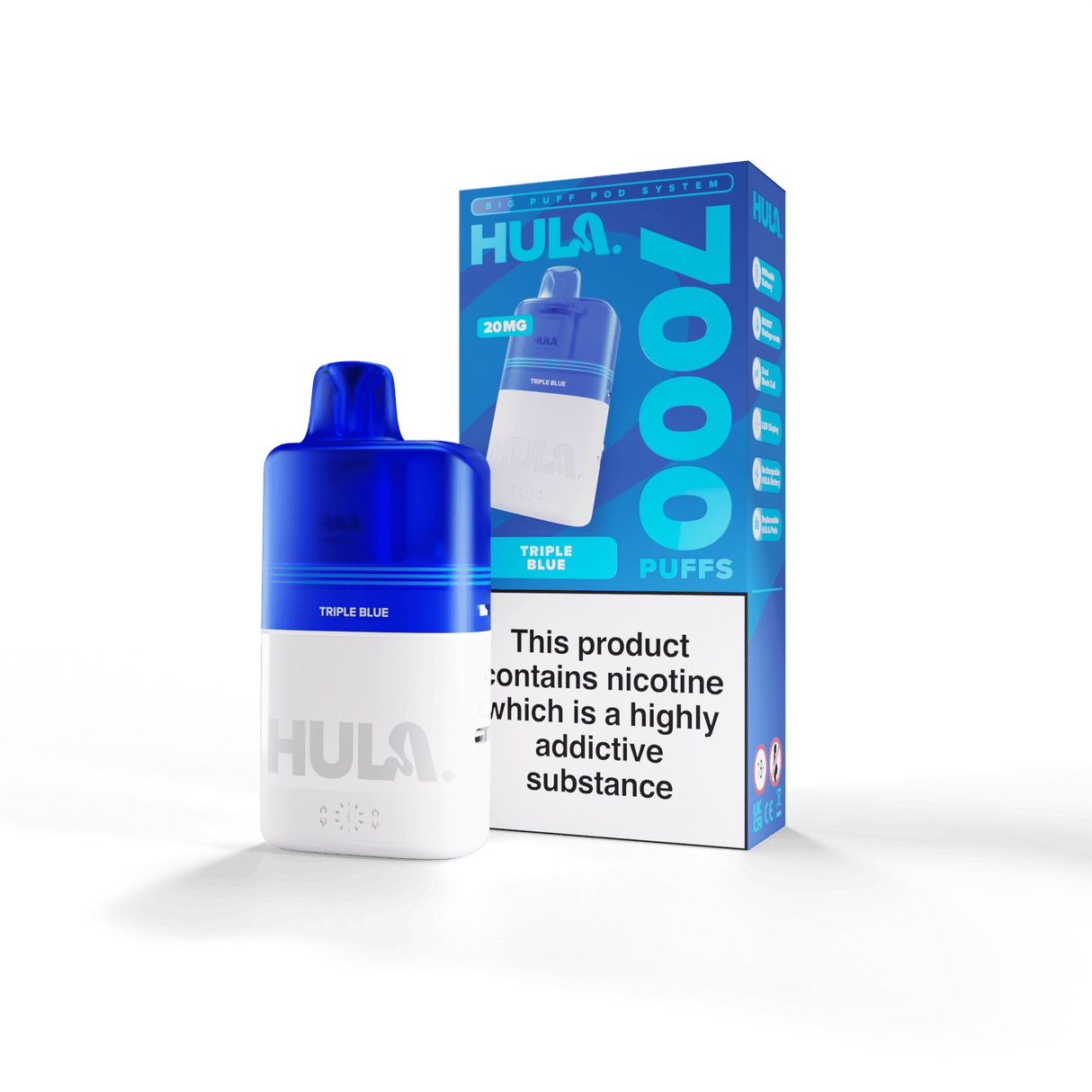 Disposable Vape Sticks Triple Blue( COMING SOON ) HULA Legal Big Puff Kit