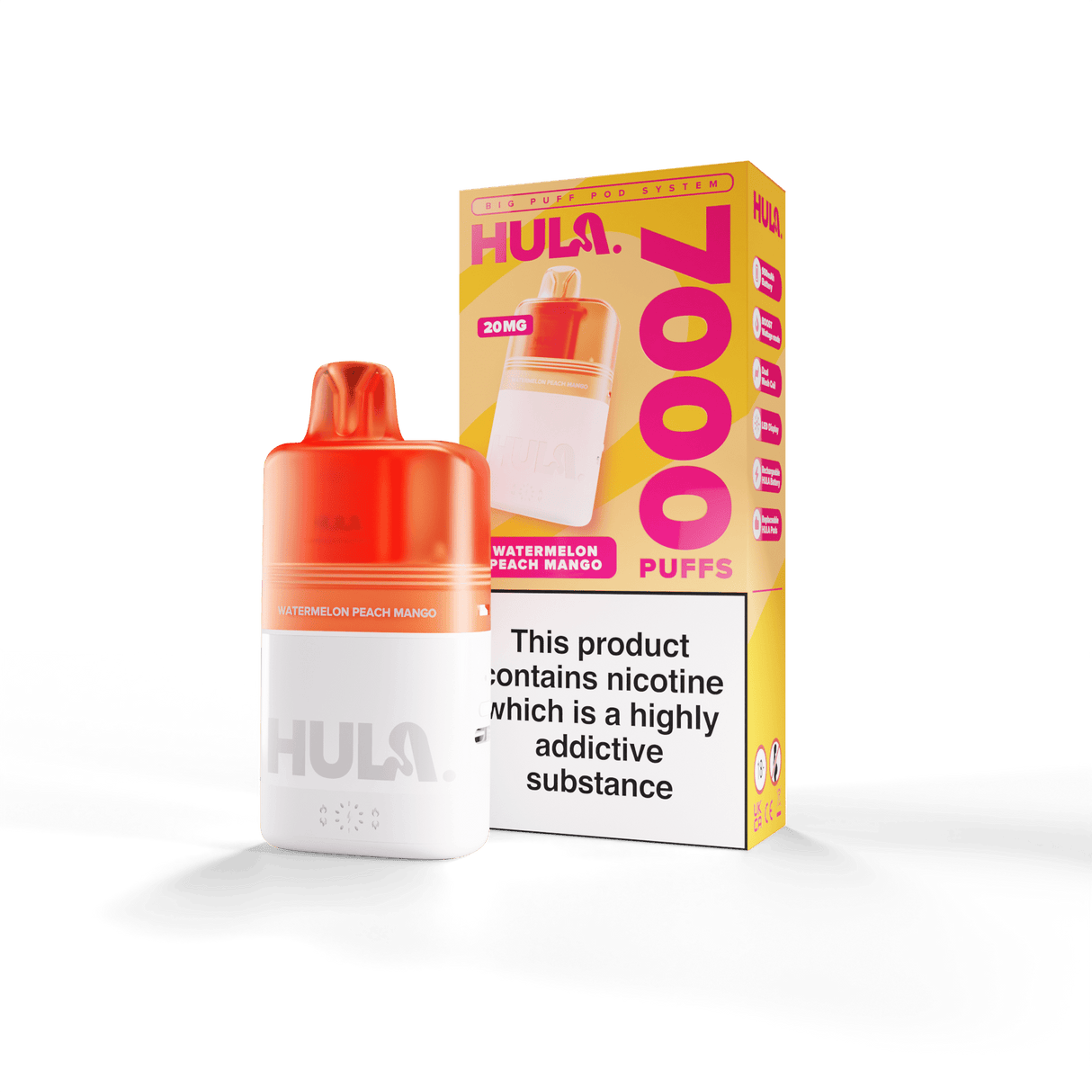 Disposable Vape Sticks Watermelon Peach Mango( COMING SOON ) HULA Legal Big Puff Kit