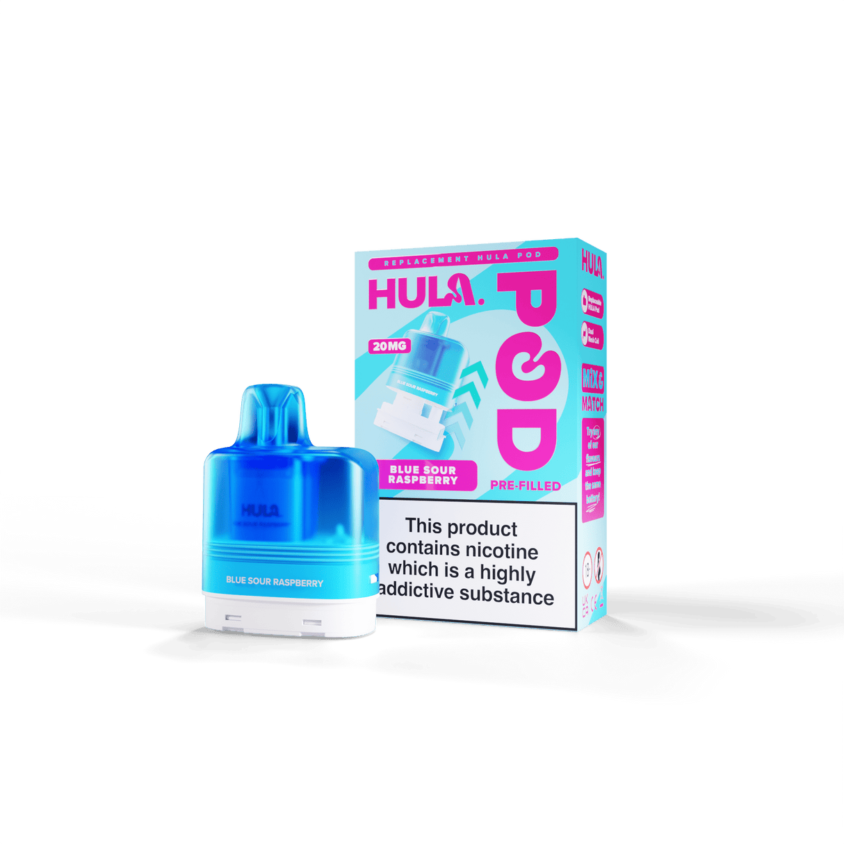 Replacement Pods Blue Sour Raspberry HULA Replacement Pre-Filled Pod