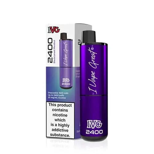 Disposable Vape Sticks Blackcurrant Menthol IVG 2400 Puff Disposable Vape
