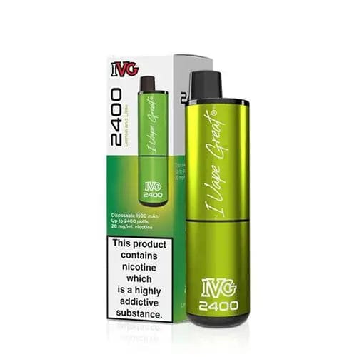 Disposable Vape Sticks Lemon Lime IVG 2400 Puff Disposable Vape