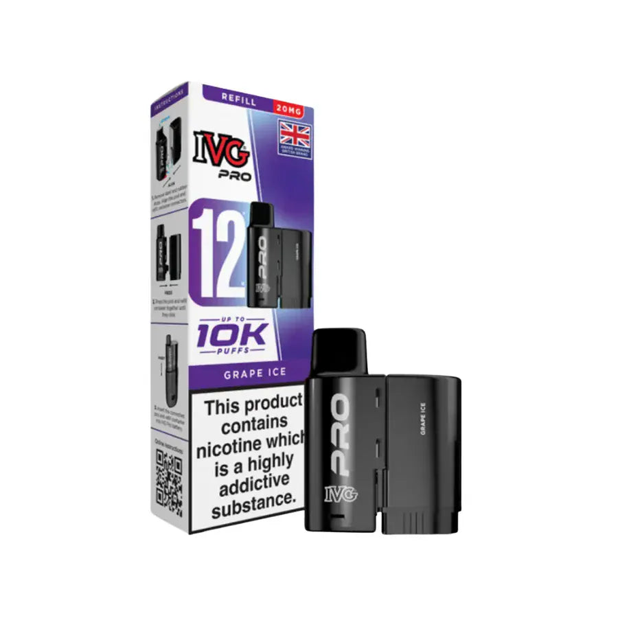 Prefilled Pods GRAPE ICE IVG Pro 12 Replacement Refill Pods