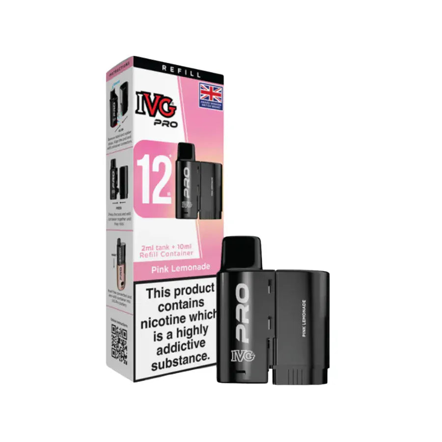 Prefilled Pods PINK LEMONADE IVG Pro 12 Replacement Refill Pods