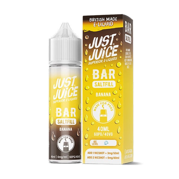 50/50 Shortfill Banana Just Juice Bar Saltfill 40ml E-Liquid