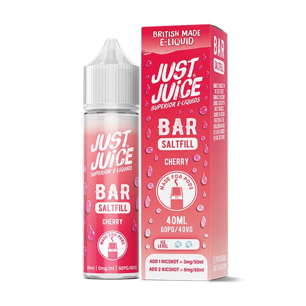50/50 Shortfill Cherry Just Juice Bar Saltfill 40ml E-Liquid
