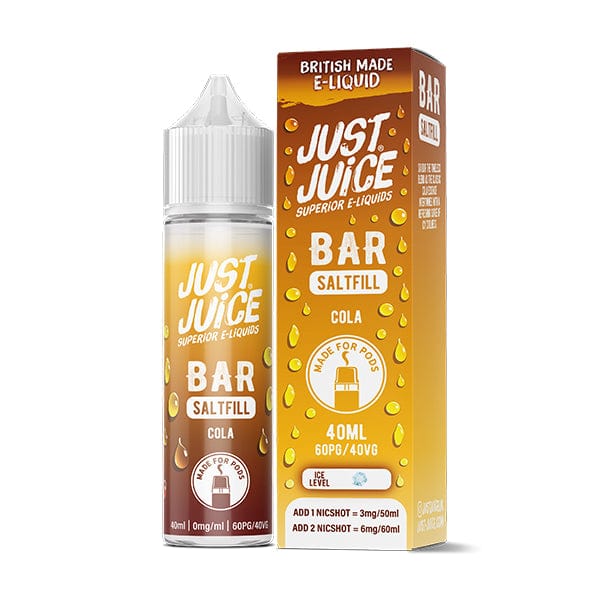 50/50 Shortfill Cola Just Juice Bar Saltfill 40ml E-Liquid