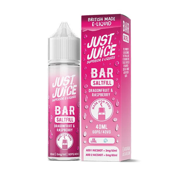 50/50 Shortfill Dragonfruit & Raspberry Just Juice Bar Saltfill 40ml E-Liquid