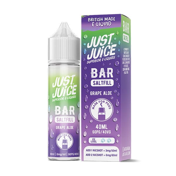 50/50 Shortfill Grape Aloe Just Juice Bar Saltfill 40ml E-Liquid