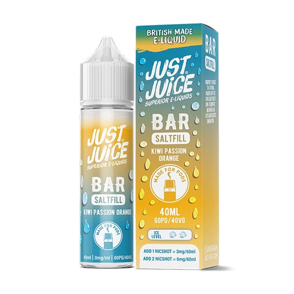 50/50 Shortfill Kiwi Passion Orange Just Juice Bar Saltfill 40ml E-Liquid