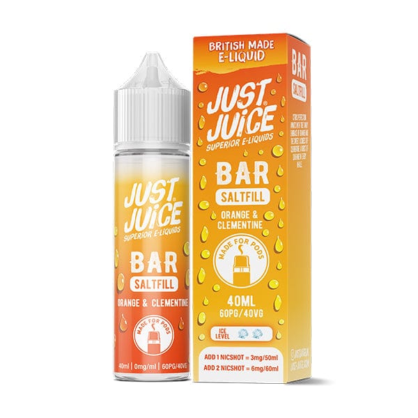 50/50 Shortfill Orange & Clementine Just Juice Bar Saltfill 40ml E-Liquid