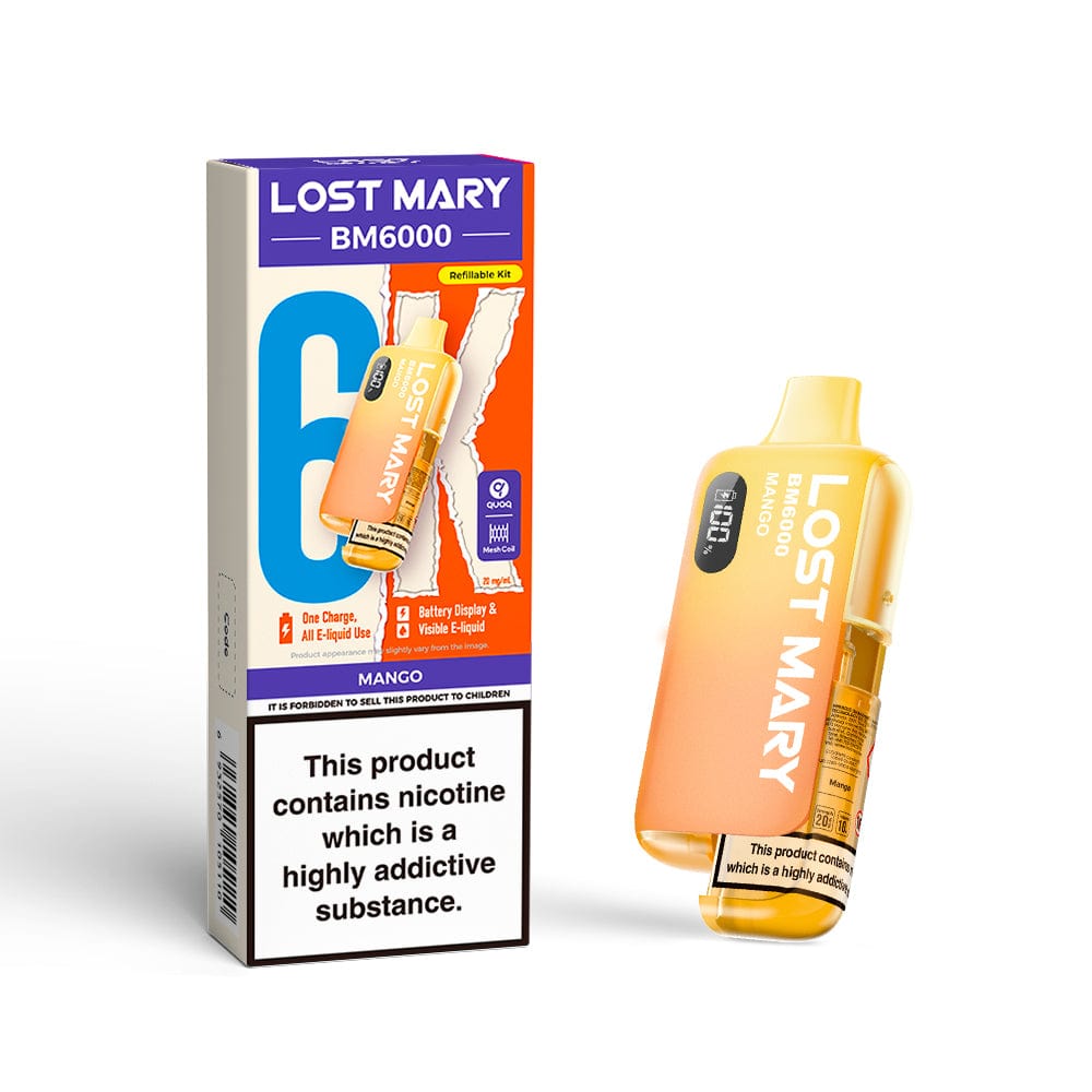 Disposable Vape Sticks Lost Mary BM6000 Compliant Vape Kit