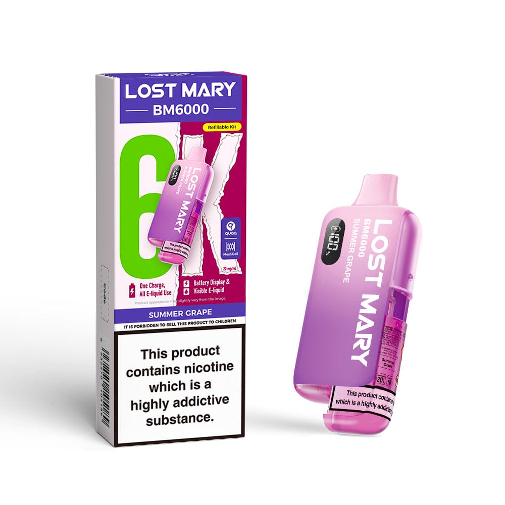 Disposable Vape Sticks Lost Mary BM6000 Compliant Vape Kit