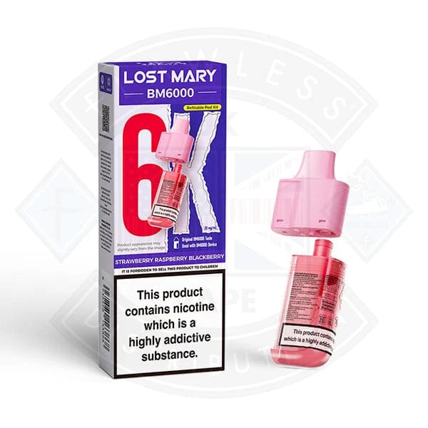 Replacement Pods Strawberry Raspberry Blackberry Lost Mary BM6000 Compliant Replaceable Pod