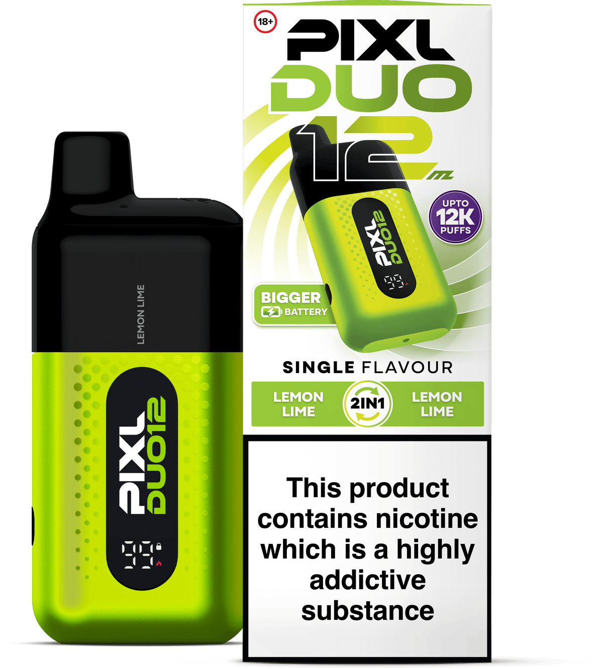 Disposable Vape Sticks Lemon Lime (COMING SOON) Pixl Duo 12 6K Vape Kit