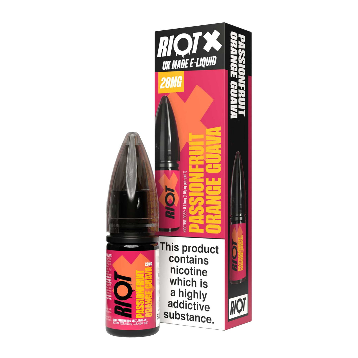 Nic Salts Passionfruit Orange Guava(COMING SOON) / 5 mg Riot X Nic Salts