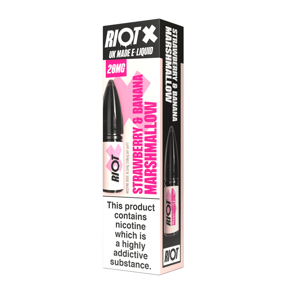 Nic Salts Strawberry & Banana Marshmallow / 5 mg Riot X Nic Salts
