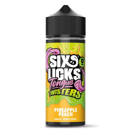 Shortfill Eliquids Pineapple Peach Six Licks Tongue Twisters Shortfill