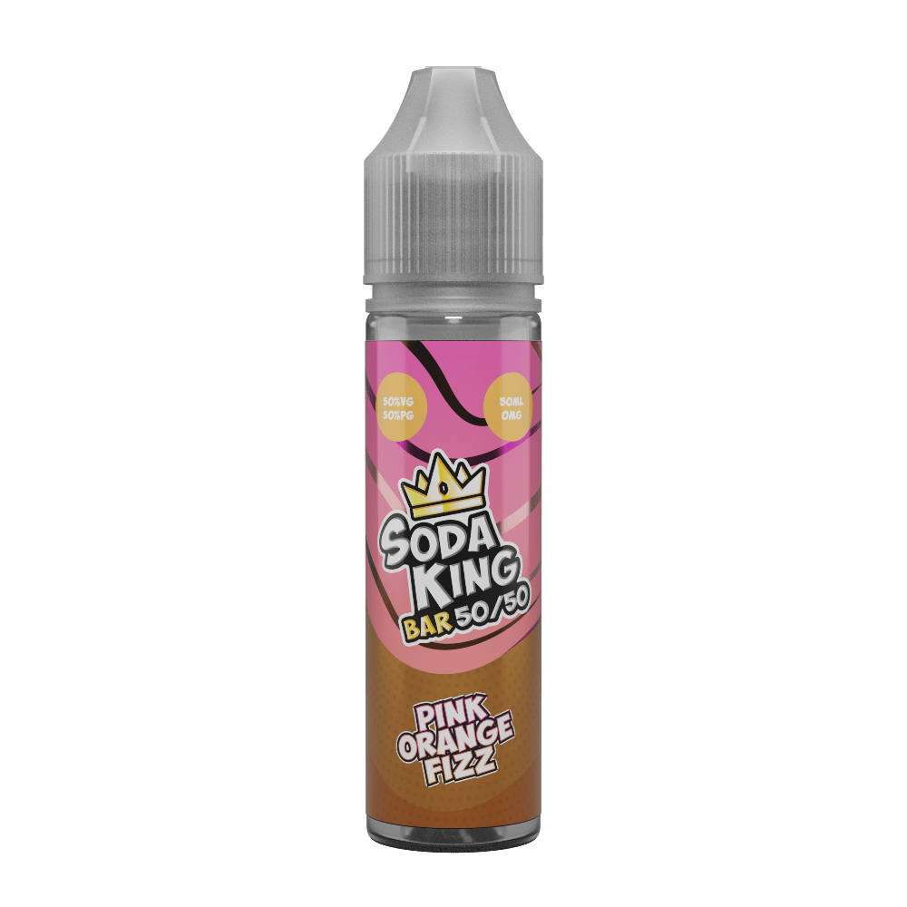 50/50 Shortfill Pink Orange Fizz Soda King Bar 50/50 50ml