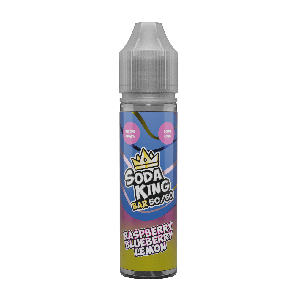 50/50 Shortfill Raspberry Blueberry Lemon Soda King Bar 50/50 50ml