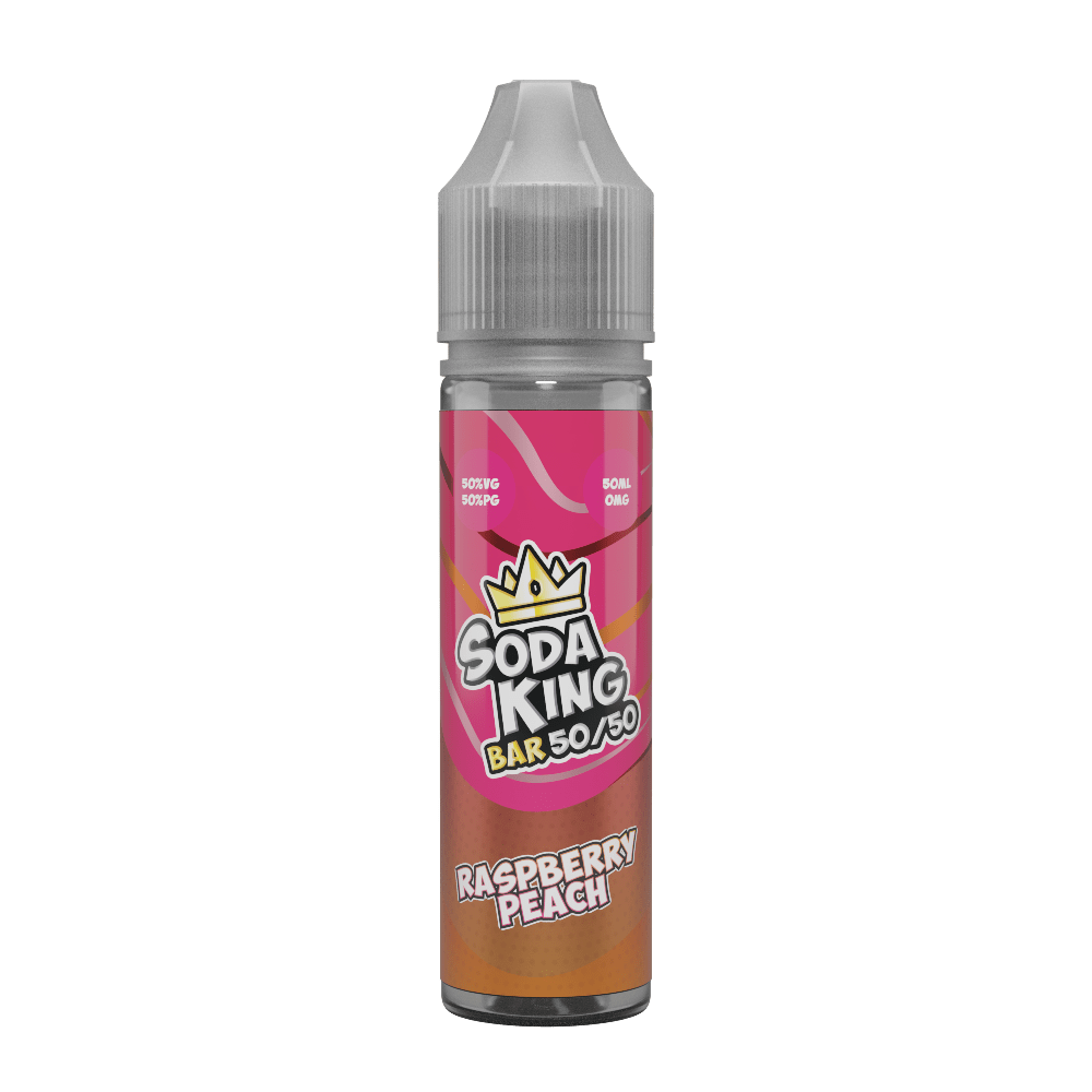 50/50 Shortfill Raspberry Peach Soda King Bar 50/50 50ml