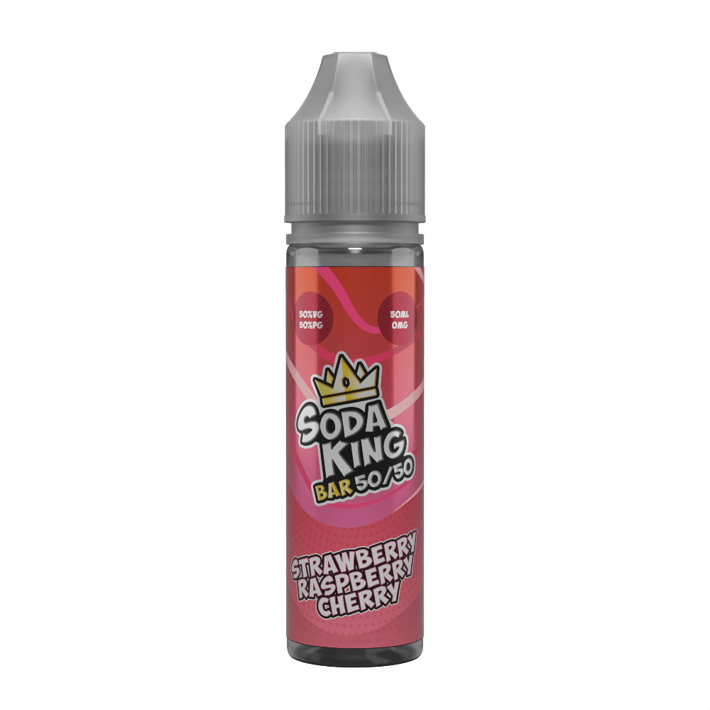 50/50 Shortfill Strawberry Raspberry Cherry Soda King Bar 50/50 50ml