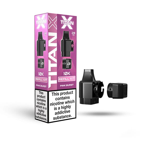 Pre-Filled Vape Devices Pink Burst Titan X Replacement Pods