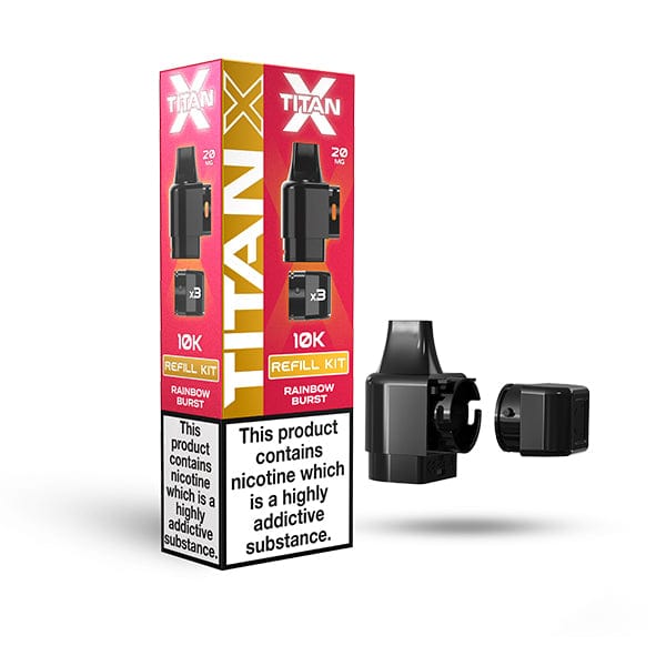 Pre-Filled Vape Devices Rainbow Burst Titan X Replacement Pods