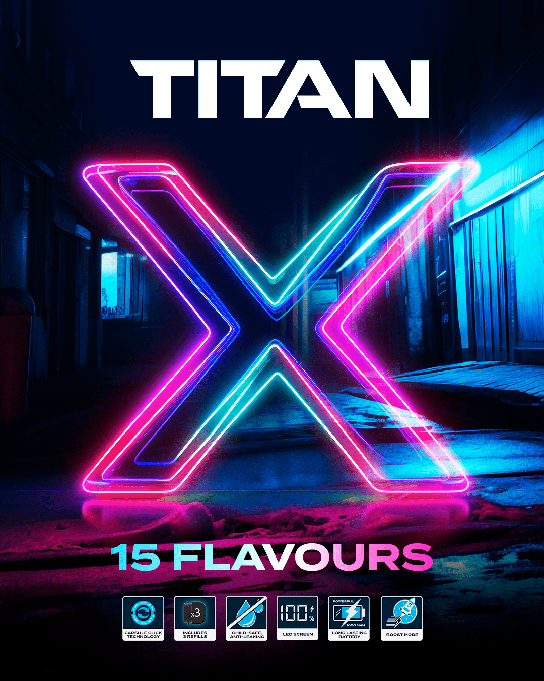 Pre-Filled Vape Devices Titan X Disposable Vape