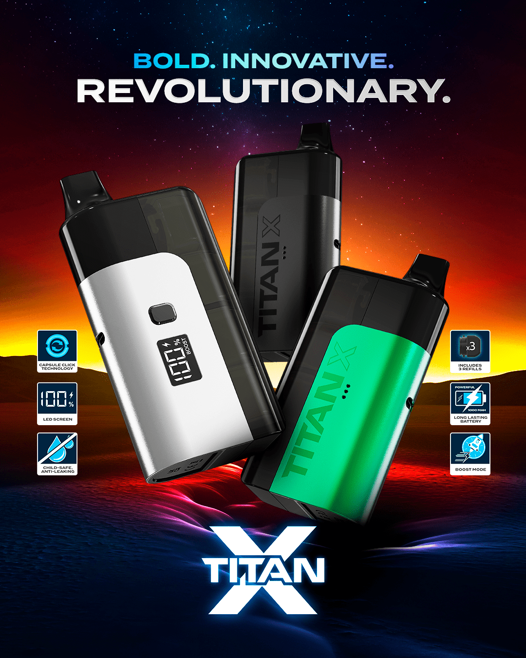 Pre-Filled Vape Devices Titan X Replacement Pods