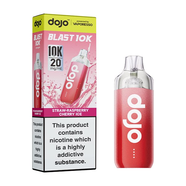 Pre-Filled Vape Devices Strawberry Raspberry Cherry Ice Dojo Blast 10K Vape Kit