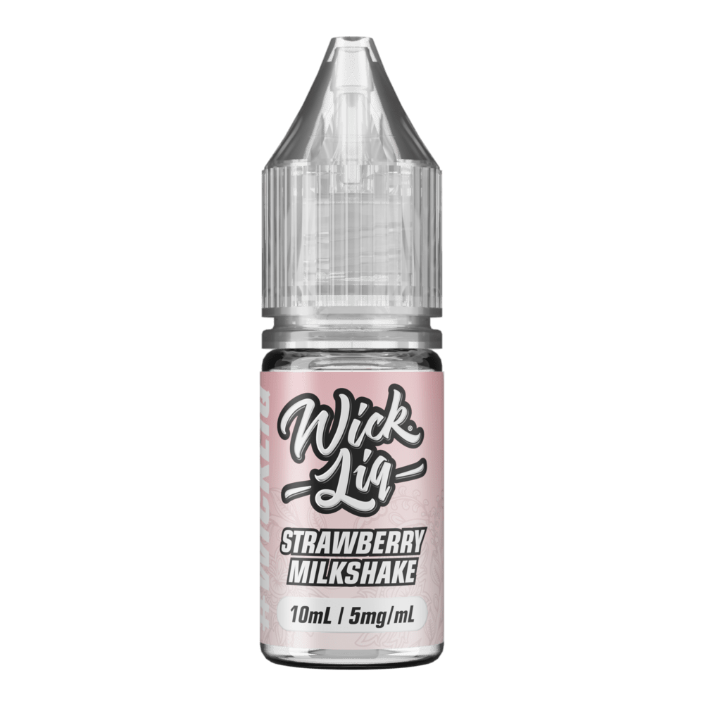 10ml Eliquids Strawberry Milkshake / 5MG WICK LIQ Bar Juice Salts