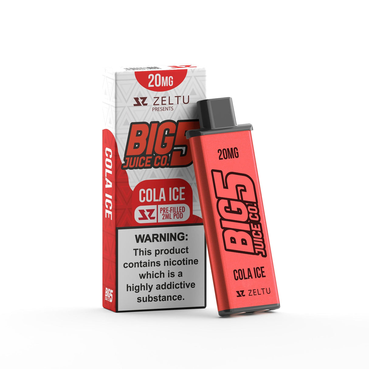 Pre-Filled Vape Devices Big5 - Cola Ice / 10mg Zeltu X3 Pre-Filled Pods