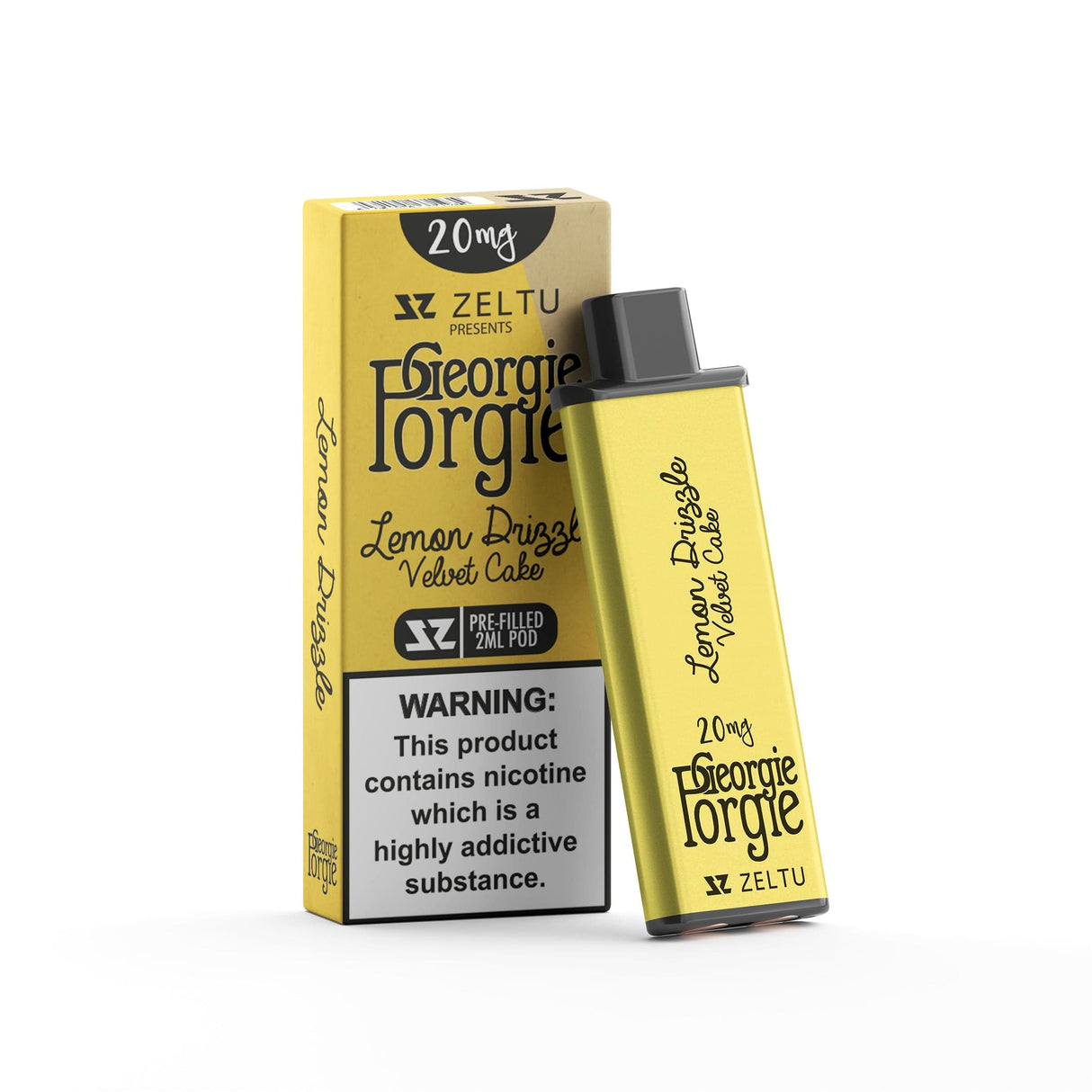 Pre-Filled Vape Devices Georgie Porgie - Lemon Drizzle Velvet Cake / 10mg Zeltu X3 Pre-Filled Pods