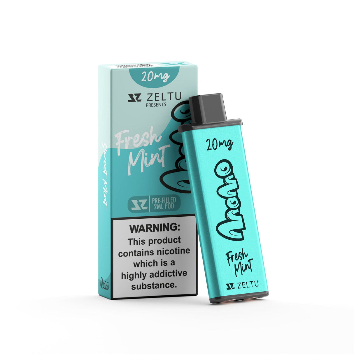 Pre-Filled Vape Devices MoMo - Fresh Mint / 10mg Zeltu X3 Pre-Filled Pods