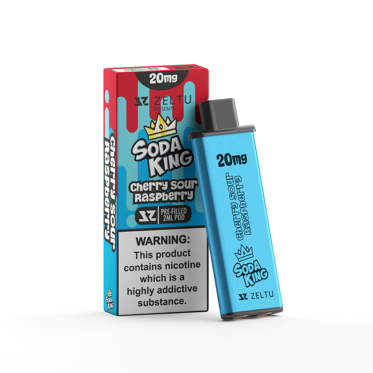Pre-Filled Vape Devices Soda King - Cherry Sour Raspberry / 10mg Zeltu X3 Pre-Filled Pods